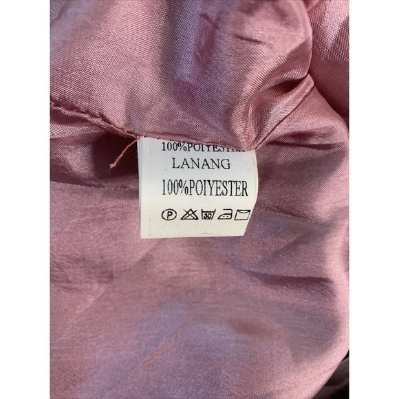 Elaine Collection New York Satin Blouse Top Crop Jacket Embroidered Floral Sz M - Picture 6 of 9